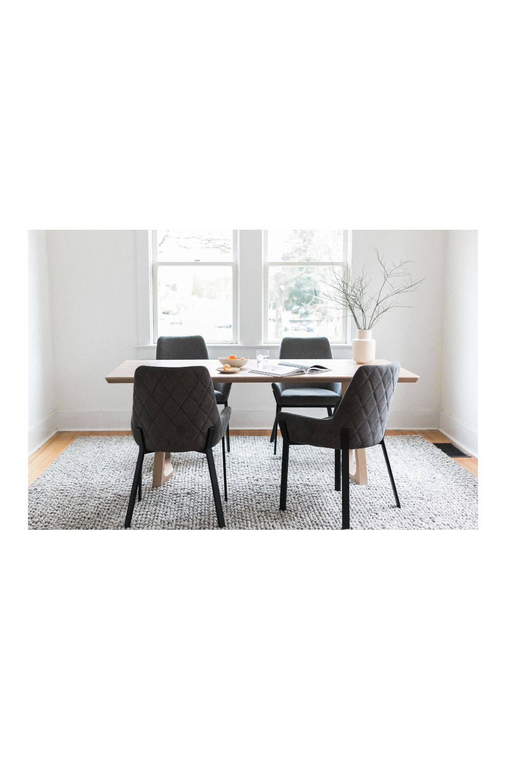 Modern European furniture - Quilted Upholstered Dining Chairs (2) - www.oroa.com