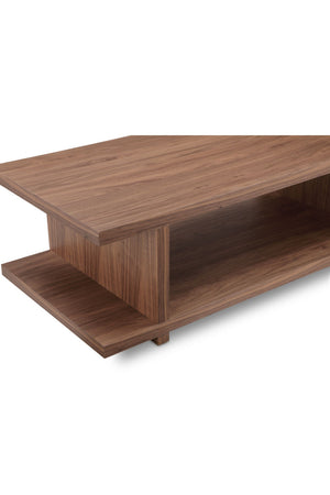 Walnut Open-Shelf Coffee Table | Novi Living Miri | Oroa.com