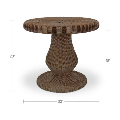 Modern or European furniture - Woven Round Outdoor Side Table - www.oroa.com