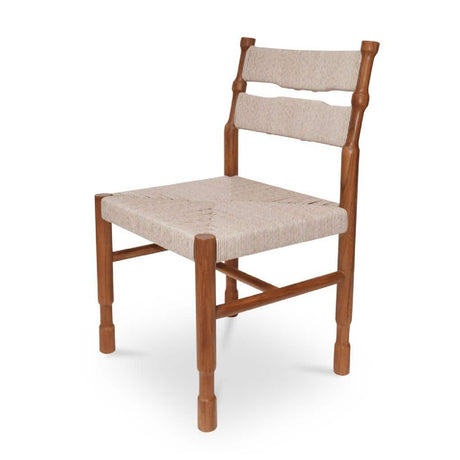 Modern or European furniture - Teak Framed Woven Outdoor Dining Chairs (2) - www.oroa.com