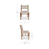 Modern or European furniture - Teak Framed Woven Outdoor Dining Chairs (2) - www.oroa.com