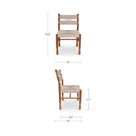 Modern or European furniture - Teak Framed Woven Outdoor Dining Chairs (2) - www.oroa.com