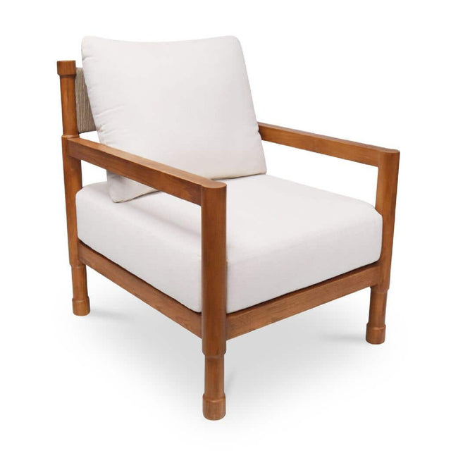 Modern or European furniture - Natural Teak Outdoor Accent Chair - www.oroa.com
