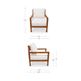 Modern or European furniture - Natural Teak Outdoor Accent Chair - www.oroa.com