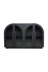 Modern European furniture - Black Arched 4-Door Cabinet - www.oroa.com