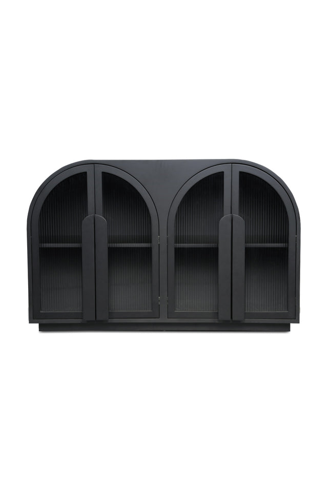 Modern European furniture - Black Arched 4-Door Cabinet - www.oroa.com