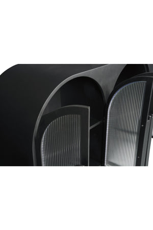 Modern European furniture - Black Arched 4-Door Cabinet - www.oroa.com