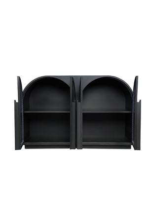 Modern European furniture - Black Arched 4-Door Cabinet - www.oroa.com