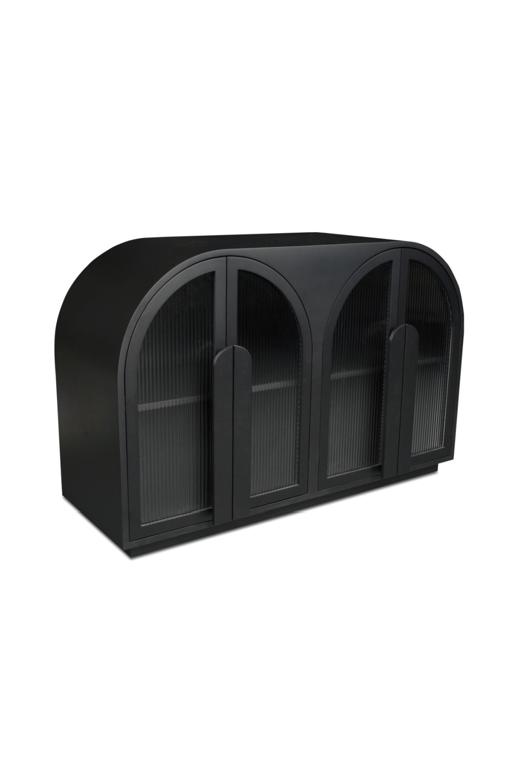 Modern European furniture - Black Arched 4-Door Cabinet - www.oroa.com