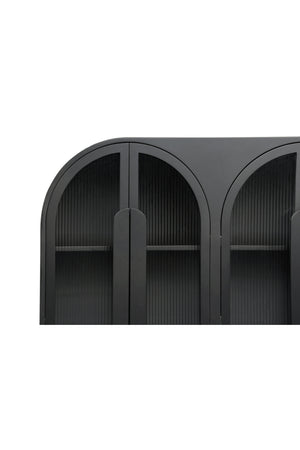 Modern European furniture - Black Arched 4-Door Cabinet - www.oroa.com