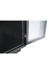 Modern European furniture - Black Arched 4-Door Cabinet - www.oroa.com