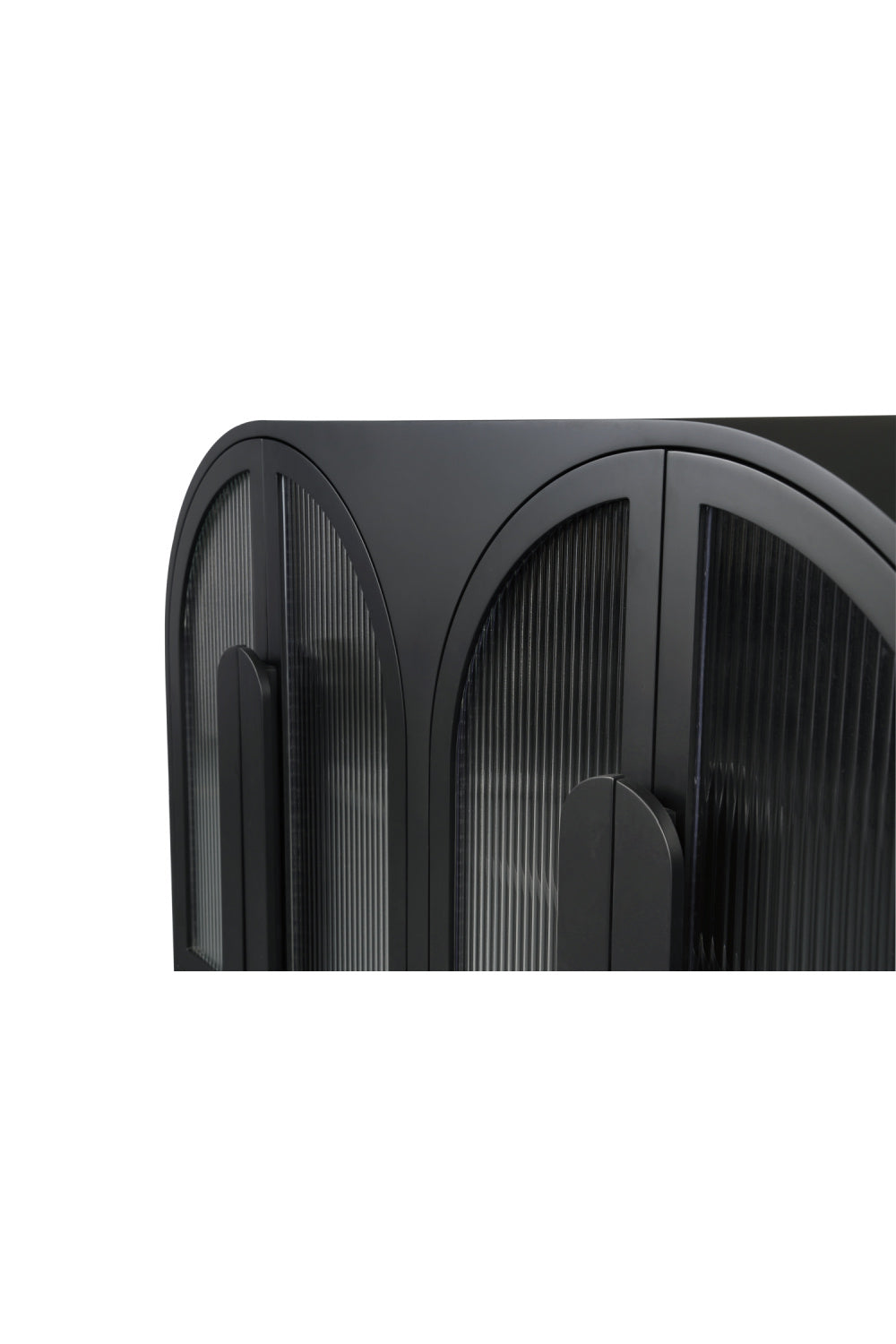 Modern European furniture - Black Arched 4-Door Cabinet - www.oroa.com