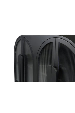 Modern European furniture - Black Arched 4-Door Cabinet - www.oroa.com