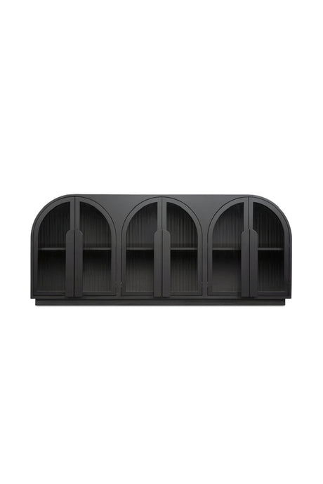 Modern European furniture - Black Arched 6-Door Sideboard - www.oroa.com