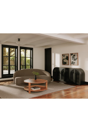 Modern European furniture - Black Arched 6-Door Sideboard - www.oroa.com