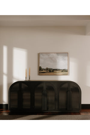 Modern European furniture - Black Arched 6-Door Sideboard - www.oroa.com