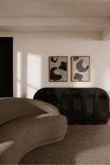 Modern European furniture - Black Arched 6-Door Sideboard - www.oroa.com