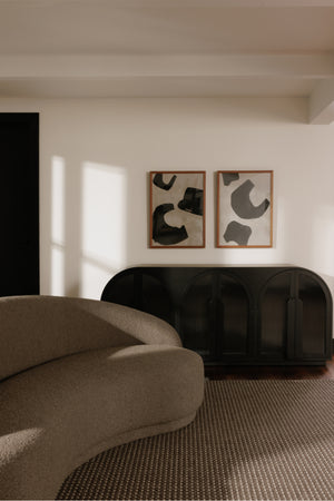 Modern European furniture - Black Arched 6-Door Sideboard - www.oroa.com