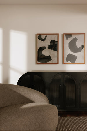 Modern European furniture - Black Arched 6-Door Sideboard - www.oroa.com