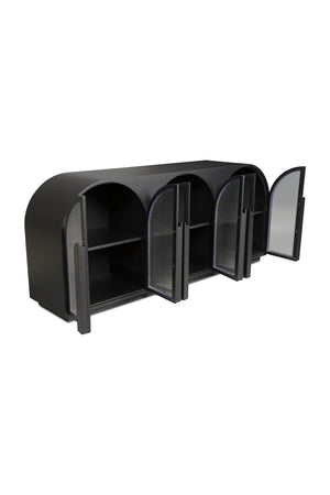 Modern European furniture - Black Arched 6-Door Sideboard - www.oroa.com