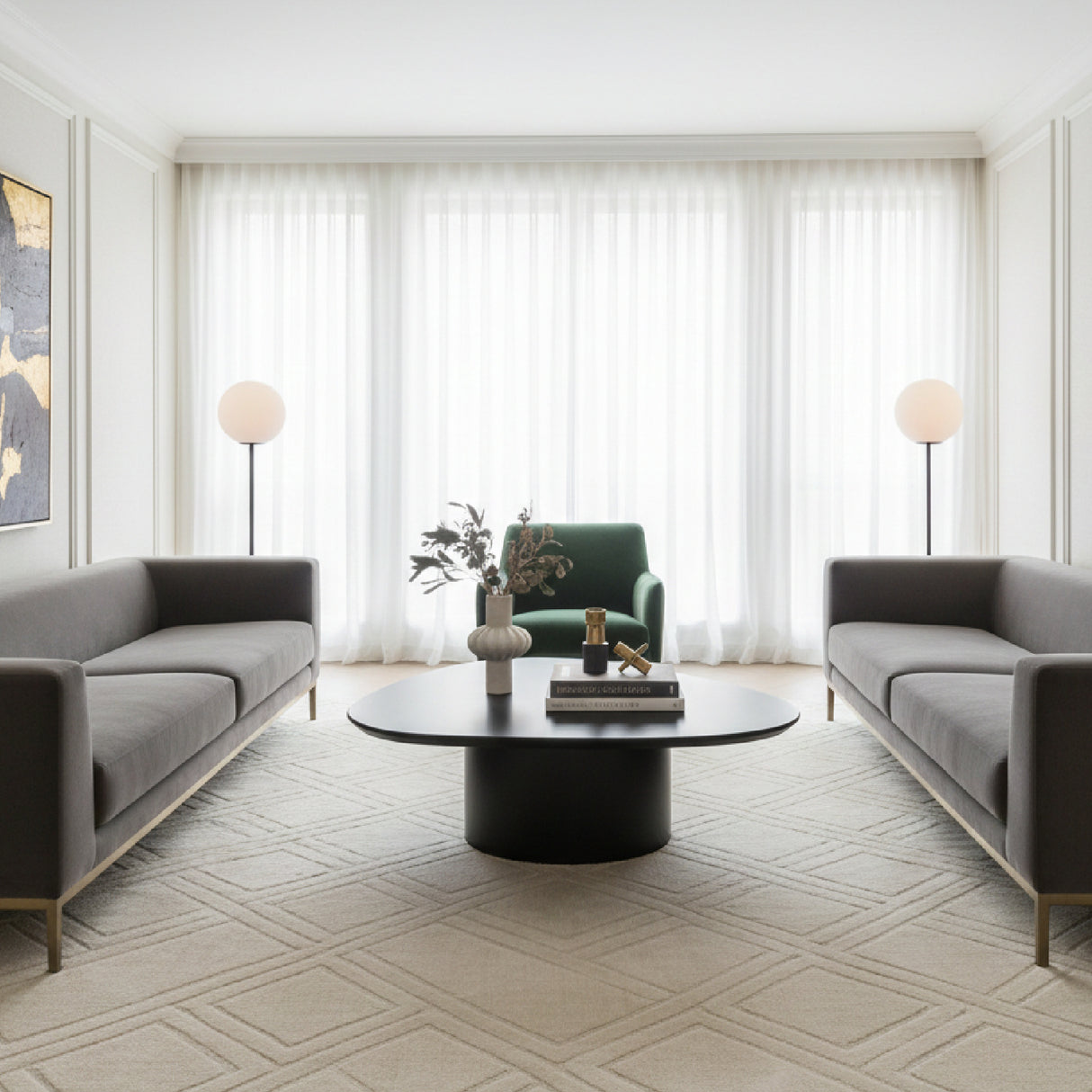 Organic-Shaped Lacquered Coffee Table | Novi Living Eden