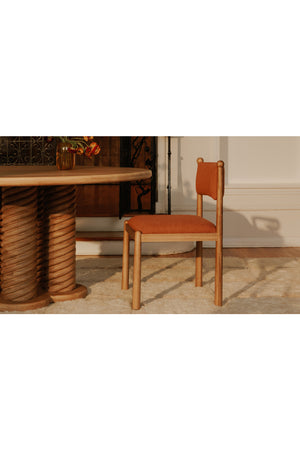   Modern European furniture - Wooden Framed Vintage Dining Chairs (2) - www.oroa.com | Oroa.com