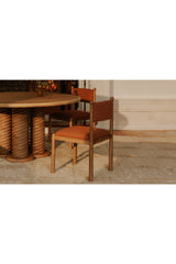 Modern European furniture - Wooden Framed Vintage Dining Chairs (2) - www.oroa.com