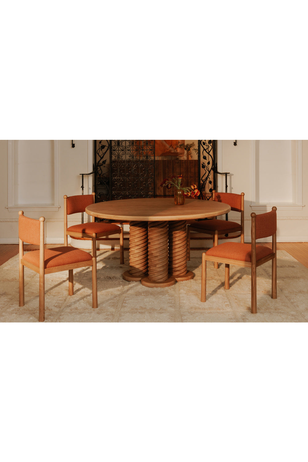   Modern European furniture - Wooden Framed Vintage Dining Chairs (2) - www.oroa.com | Oroa.com