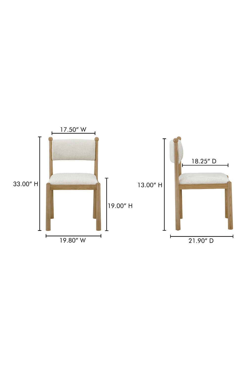   Modern European furniture - Wooden Framed Vintage Dining Chairs (2) - www.oroa.com | Oroa.com