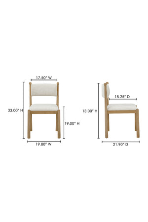   Modern European furniture - Wooden Framed Vintage Dining Chairs (2) - www.oroa.com | Oroa.com