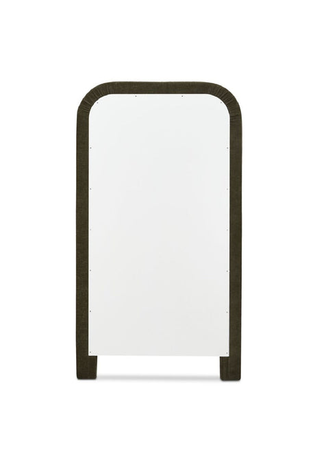 Modern European furniture - Ruched Upholstered Floor Mirror - www.oroa.com