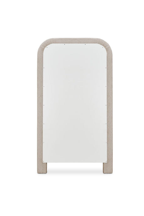 Modern European furniture - Ruched Upholstered Floor Mirror - www.oroa.com