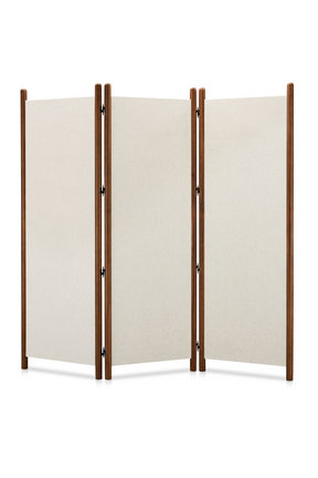 Modern European furniture - White Linen Blend Screen - www.oroa.com