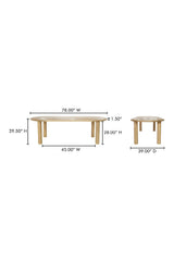 Modern European furniture - Light Oak Oval Dining Table - www.oroa.com