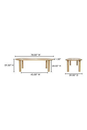 Light Oak Oval Dining Table | Novi Living Milo | Oroa.com