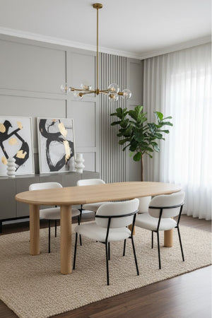 Light Oak Oval Dining Table | Novi Living Milo | Oroa.com