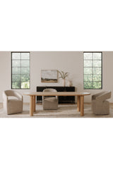 Modern European furniture - Light Oak Oval Dining Table - www.oroa.com