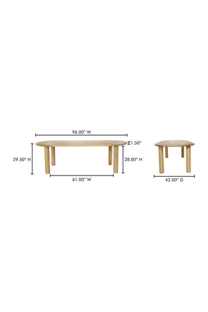 Light Oak Oval Dining Table | Novi Living Milo | Oroa.com