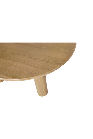 Solid Oak Round Dining Table | Novi Living Milo