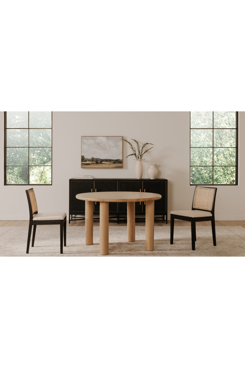 Solid Oak Round Dining Table | Novi Living Milo