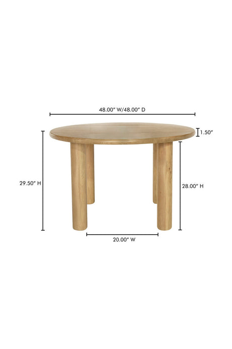 Modern European furniture - Solid Oak Round Dining Table - www.oroa.com