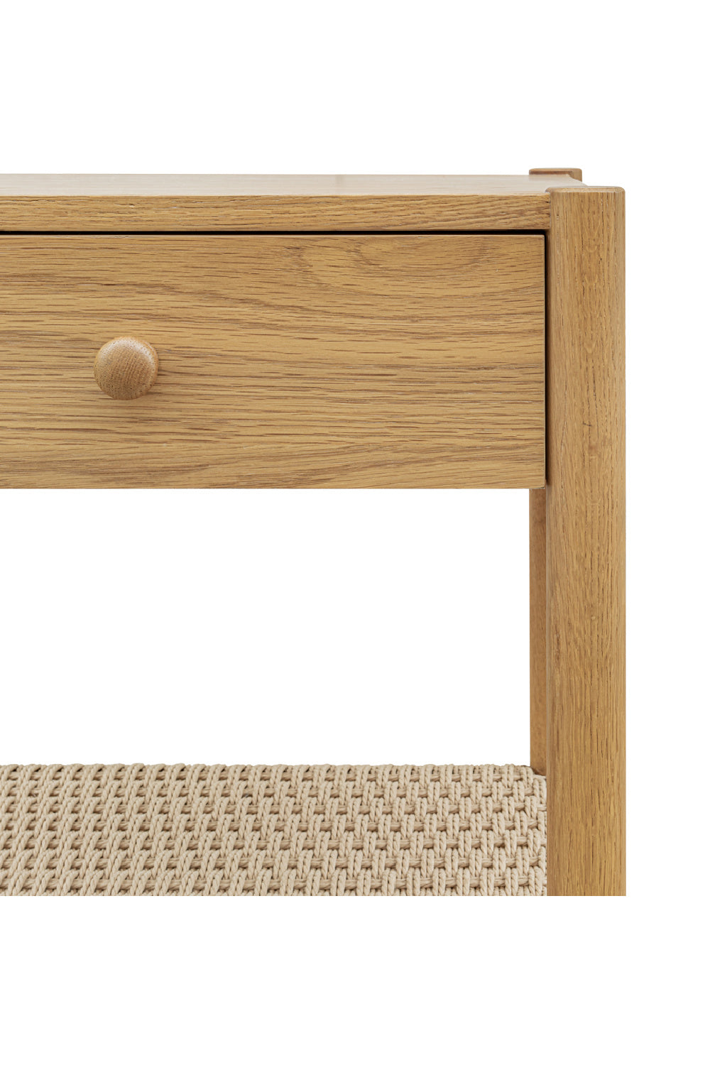 Woven Rope Accent Nightstand | Novi Living Millie | Oroa.com