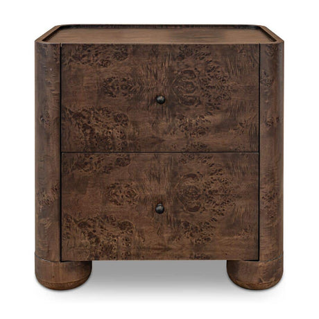 Modern European furniture - Solid Oak 2-Drawer Nightstand - www.oroa.com