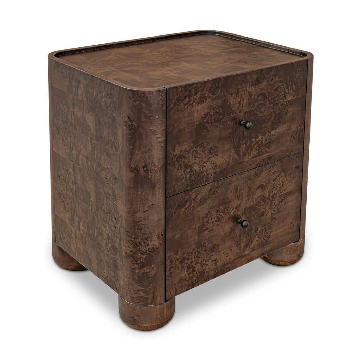 Modern European furniture - Solid Oak 2-Drawer Nightstand - www.oroa.com