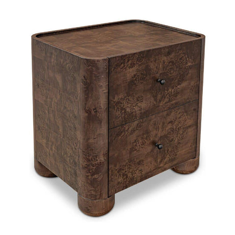 Modern European furniture - Solid Oak 2-Drawer Nightstand - www.oroa.com
