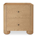 Modern European furniture - Solid Oak 2-Drawer Nightstand - www.oroa.com