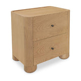 Modern European furniture - Solid Oak 2-Drawer Nightstand - www.oroa.com