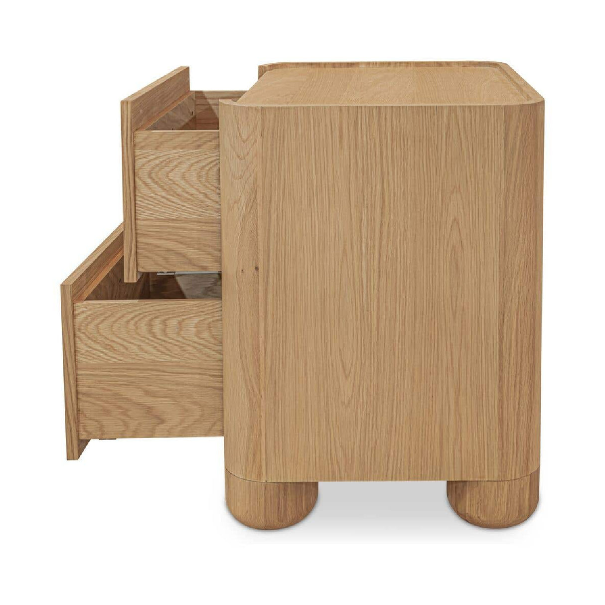 Modern European furniture - Solid Oak 2-Drawer Nightstand - www.oroa.com