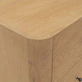 Modern European furniture - Solid Oak 2-Drawer Nightstand - www.oroa.com