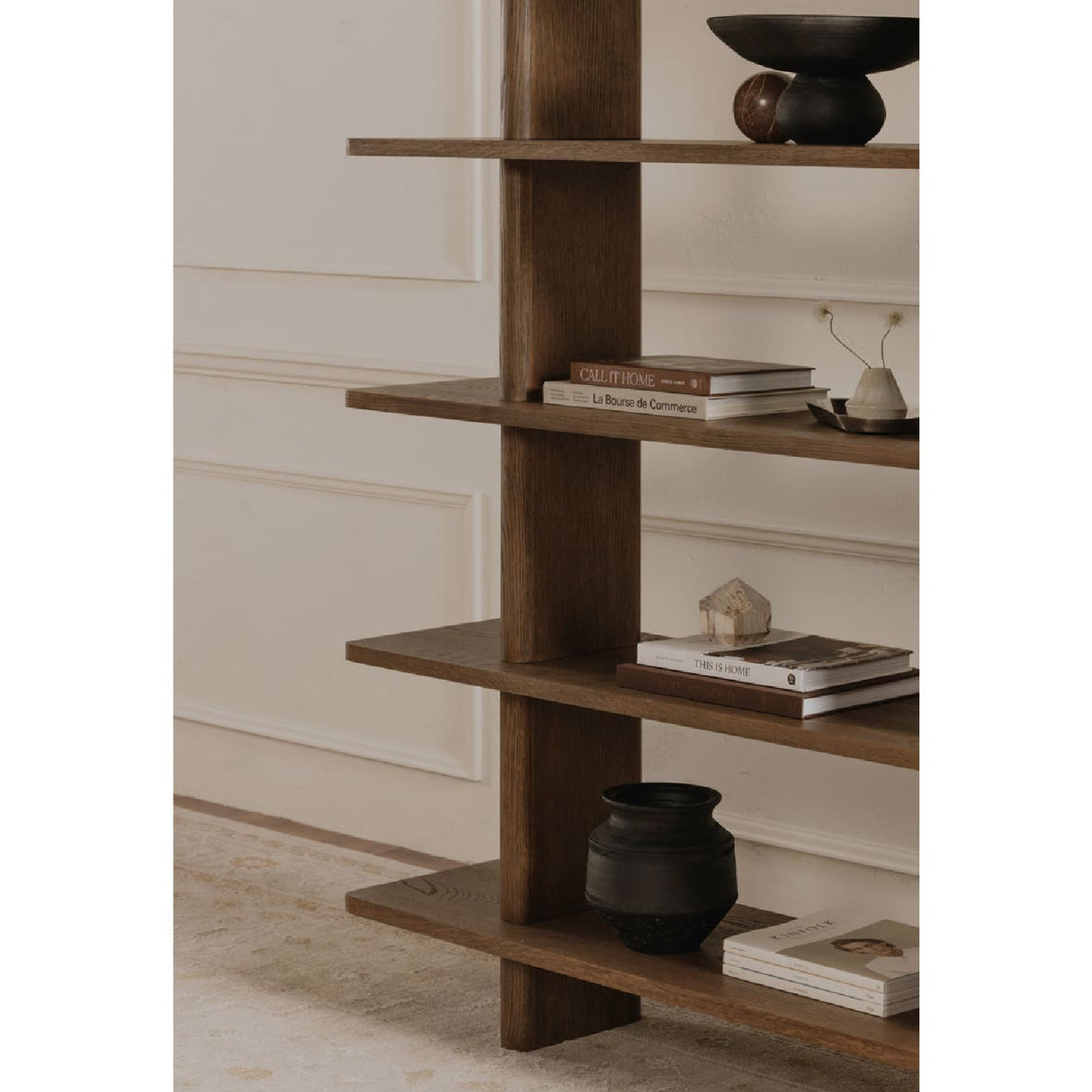 Modern Oak Display Bookcase | Novi Living Casey